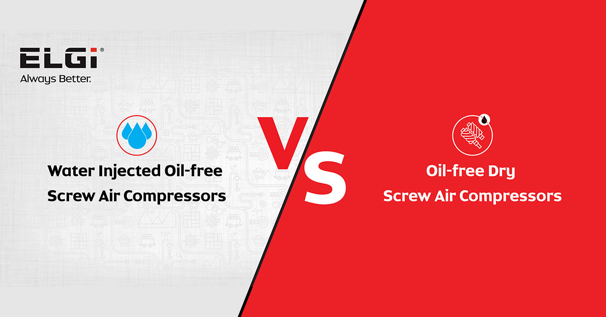 Water Injected oil-free Vs. oil-free Dry Screw Compressors