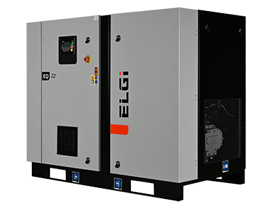 ELGi EQ Series screw air compressor on factory floor