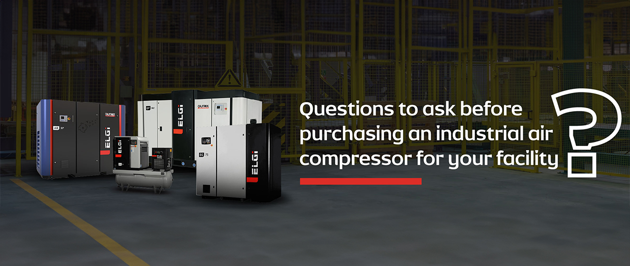 What questions should you ask before purchasing an industrial air compressor for your facility