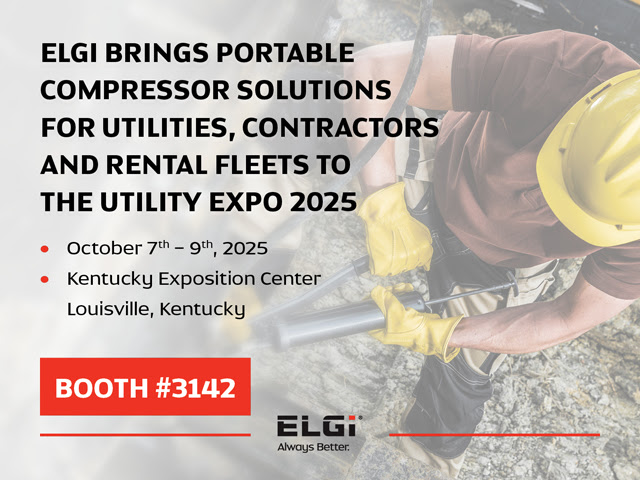 ELGi brings portable compressor solutions for utilities, contractors and rental fleets to The Utility Expo 2025